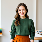패션 코디네이터의 워크숍 운영 사례 - Color Harmony & Personal Style**

"A smiling woman in a professional setting, such as a fashion desi...