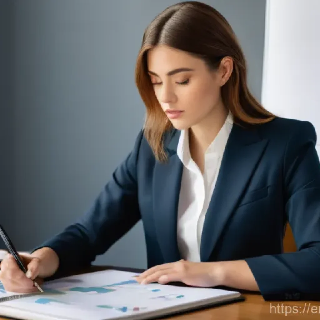 패션 코디네이터 연봉협상 팁 - **Prompt:** A determined and intelligent young fashion professional, female, is seated at a minimali...