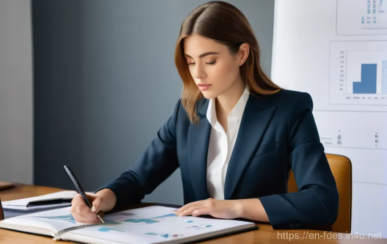 패션 코디네이터 연봉협상 팁 - **Prompt:** A determined and intelligent young fashion professional, female, is seated at a minimali...