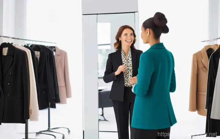 패션 코디네이터의 고객 리뷰 관리 - **Prompt:** A professional fashion stylist, a woman in her late 30s with a warm and approachable dem...