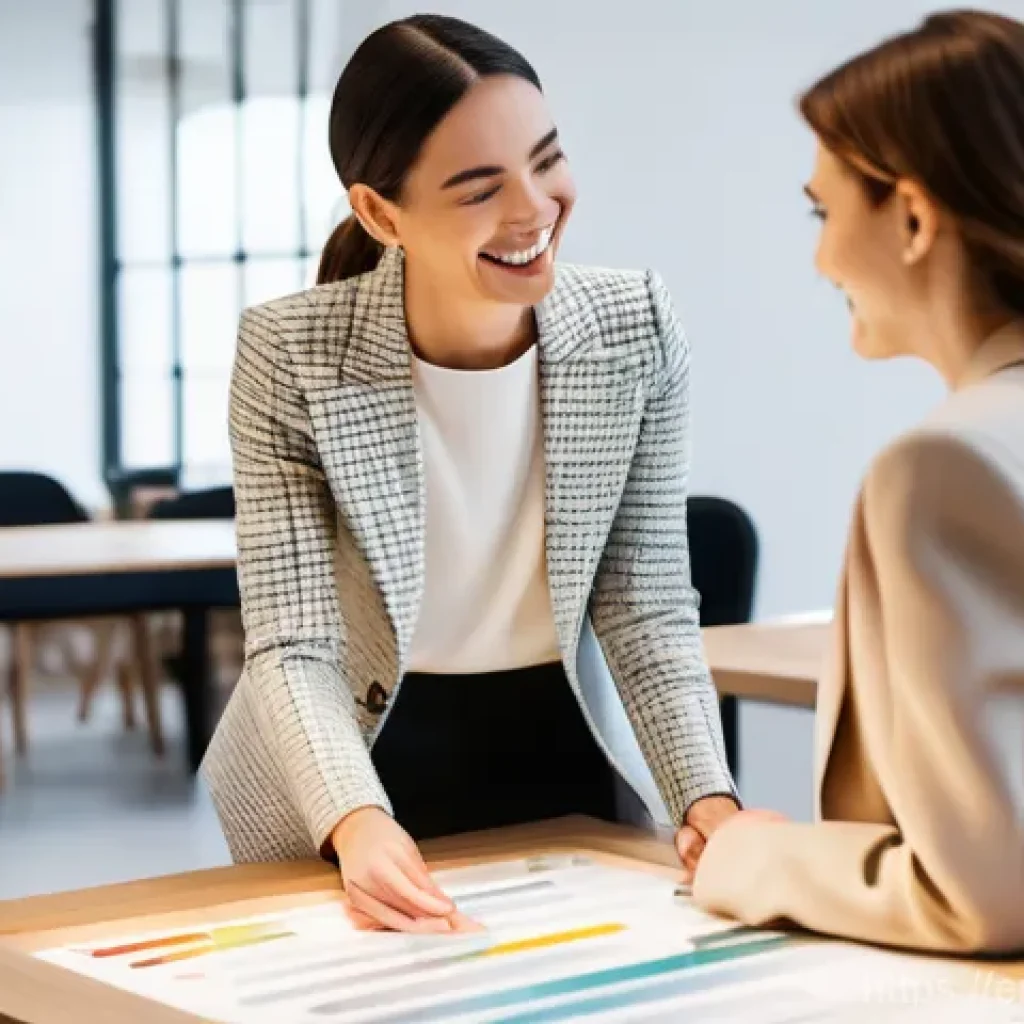 패션 코디네이터의 고객 데이터 분석 도구 - A highly detailed, realistic photograph of a professional female fashion stylist (30s, wearing a chi...