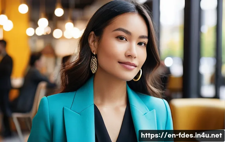 패션 코디네이터 직업 전망 - **Prompt:** A chic and confident female fashion coordinator, in her early 30s, dressed in a tailored...