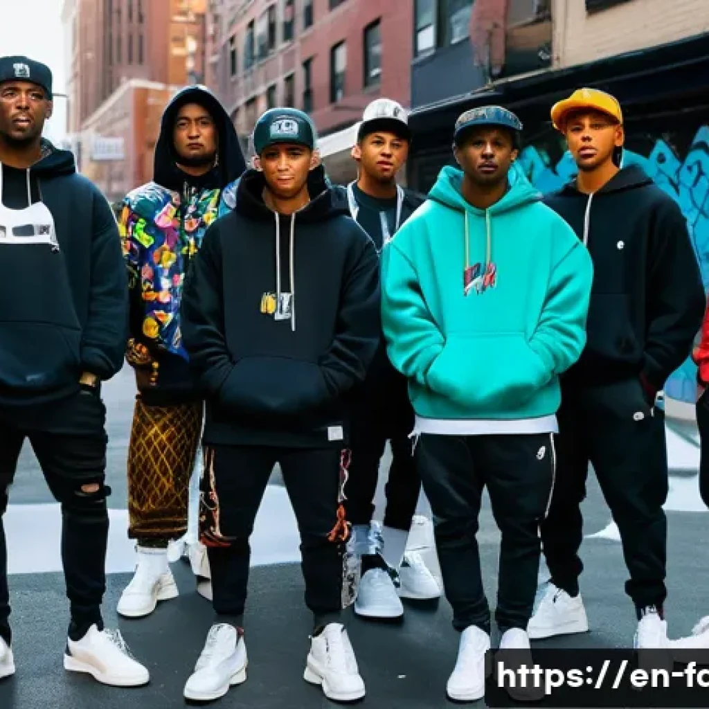 패션 코디네이터의 지역별 패션 차이 - A vibrant urban street scene in New York City showcasing diverse young adults wearing layered street...